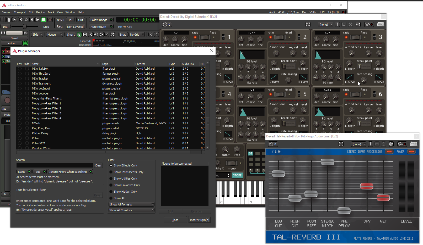 how to use vst plugins in ardour